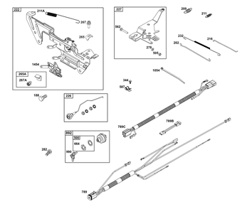 Controls Group Diagram and Parts List for 611477-1238-J1  Briggs and Stratton Engine